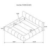 Wilshire Upholstered Eastern King Platform Bed Grey - 315981KE