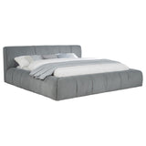 Wilshire Upholstered California King Platform Bed Grey - 315981KW