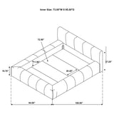 Wilshire Upholstered California King Platform Bed Grey - 315981KW