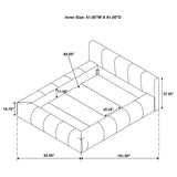 Wilshire Upholstered Queen Platform Bed Grey - 315981Q