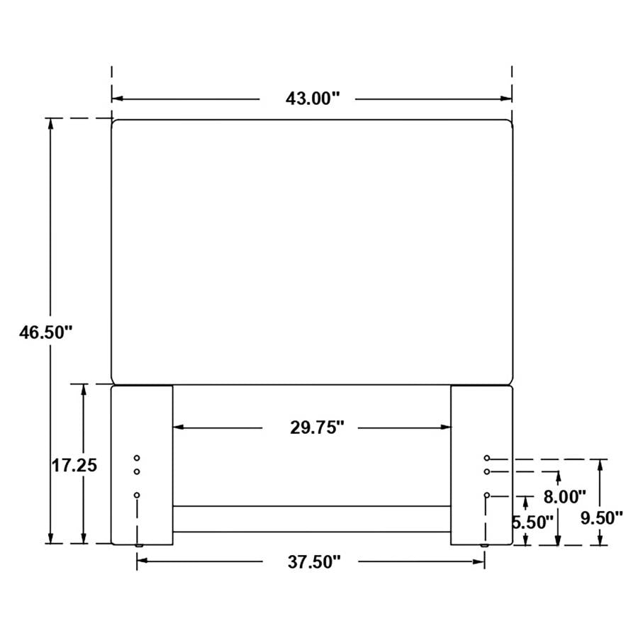 Izzy Upholstered Twin Panel Headboard Sand - 315985T