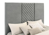 Tara 61-inch Upholstered Eastern King Panel TV Bed Grey - 315994KE