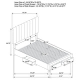 Wheatland 4-drawer Upholstered Full Storage Bed Light Brown - 316010F