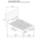 Wheatland 4-drawer Upholstered Queen Storage Bed Light Brown - 316010Q