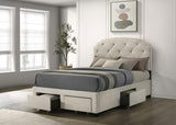 Marianna 4-drawer Upholstered Full Storage Bed Cream - 316011F