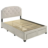 Marianna 4-drawer Upholstered Full Storage Bed Cream - 316011F