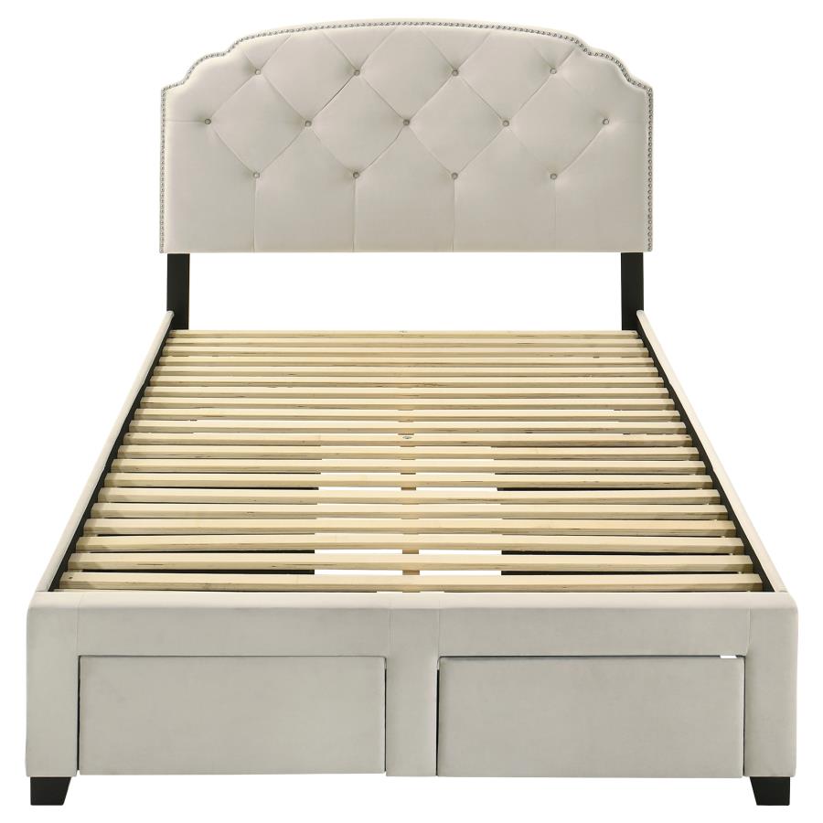 Marianna 4-drawer Upholstered Full Storage Bed Cream - 316011F