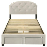 Marianna 4-drawer Upholstered Full Storage Bed Cream - 316011F