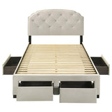 Marianna 4-drawer Upholstered Full Storage Bed Cream - 316011F