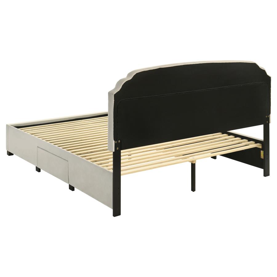 Marianna 4-drawer Upholstered Eastern King Storage Bed Cream - 316011KE