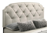 Marianna 4-drawer Upholstered Eastern King Storage Bed Cream - 316011KE