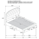 Marianna 4-drawer Upholstered Eastern King Storage Bed Cream - 316011KE