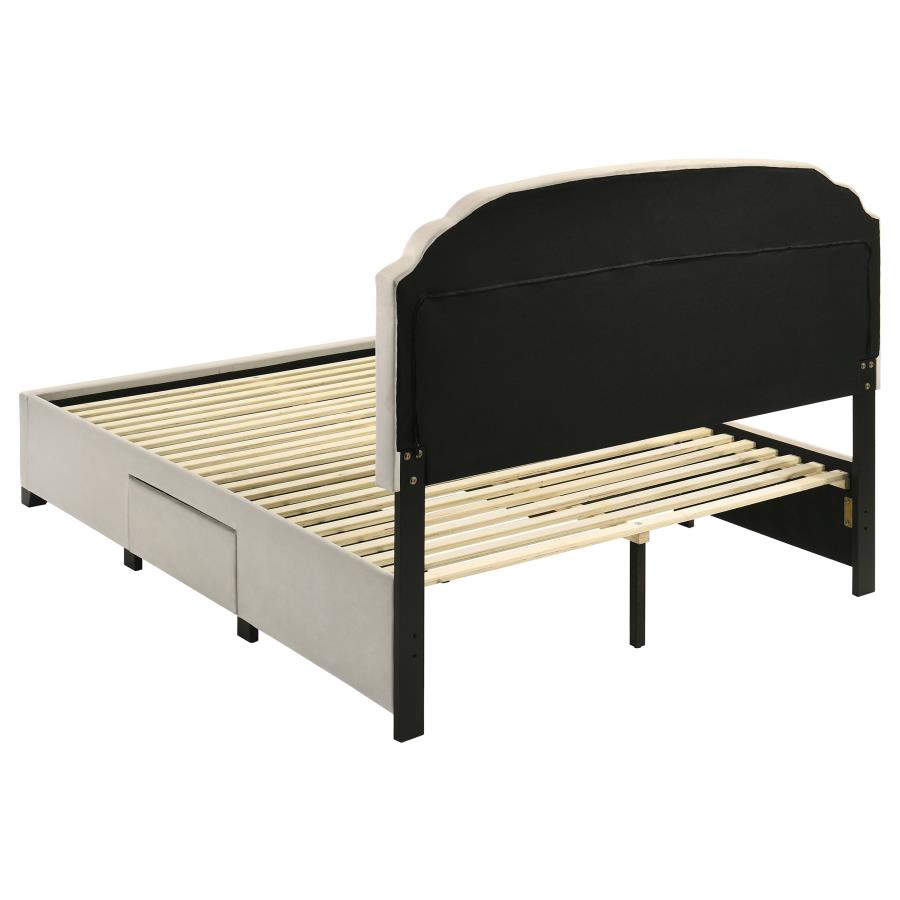 Marianna 4-drawer Upholstered Queen Storage Bed Cream - 316011Q