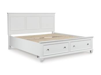 Fortman King/California King Storage Footboard with Roll Slats - B680-56S