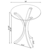 Bailey - Round Top Side Table - Clear