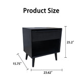 Nightstand With 1 Drawer, Bedside Table, Storage Side Table For Bedroom - Black