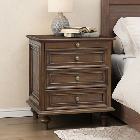 Farmhouse Nightstand With 4 Drawers