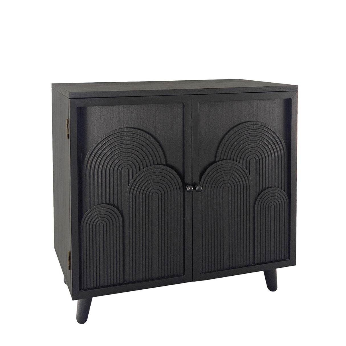 2 Door Accent Cabinet Storage Cabinet With Adjustable Shelf - Black