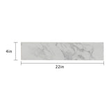 Engineered Marble Stone Bathroom Sink Side Splash - Bianco Carrara Wenato