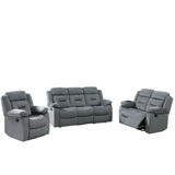Contemporary Living Room Set With Pillow Arms And Headrest Support
