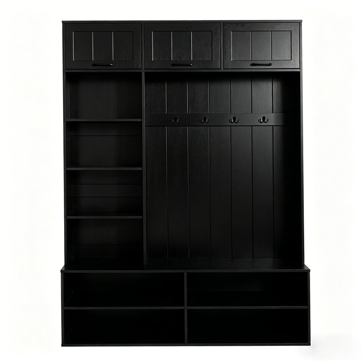 Farmhouse Hall Tree & Bench And Shoe Storage
