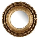 Round Wall Mirror With Metal Frame, Accent Mirror For Living Room - Gold