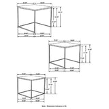 3 Piece Nesting Design Table Set - Brown