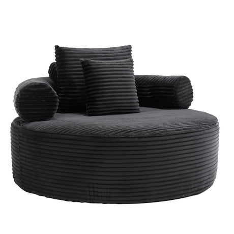 Round Sofa Bed With 3 Pillows For Living Room