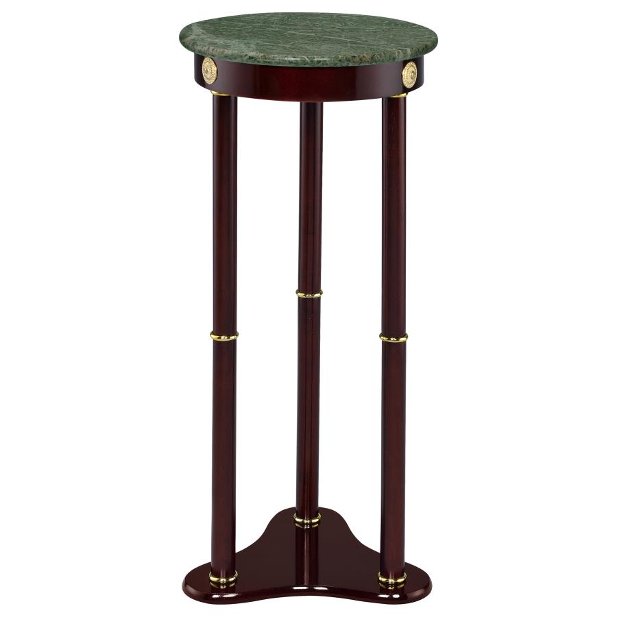 Edite Round Marble Top Plant Stand Merlot - 3315