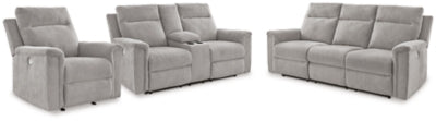 Barnsana Power Reclining Sofa, Loveseat and Recliner - 33201U2