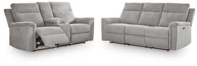 Barnsana Power Reclining Sofa and Loveseat - 33201U1
