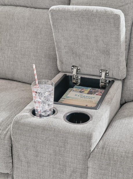 Barnsana Power Reclining Loveseat with Console - 3320196