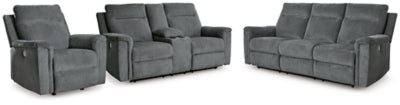 Barnsana Power Reclining Sofa, Loveseat and Recliner - 33202U2