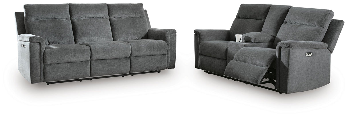 Barnsana Power Reclining Sofa and Loveseat - 33202U1