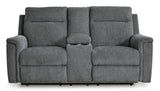 Barnsana Power Reclining Loveseat with Console - 3320296