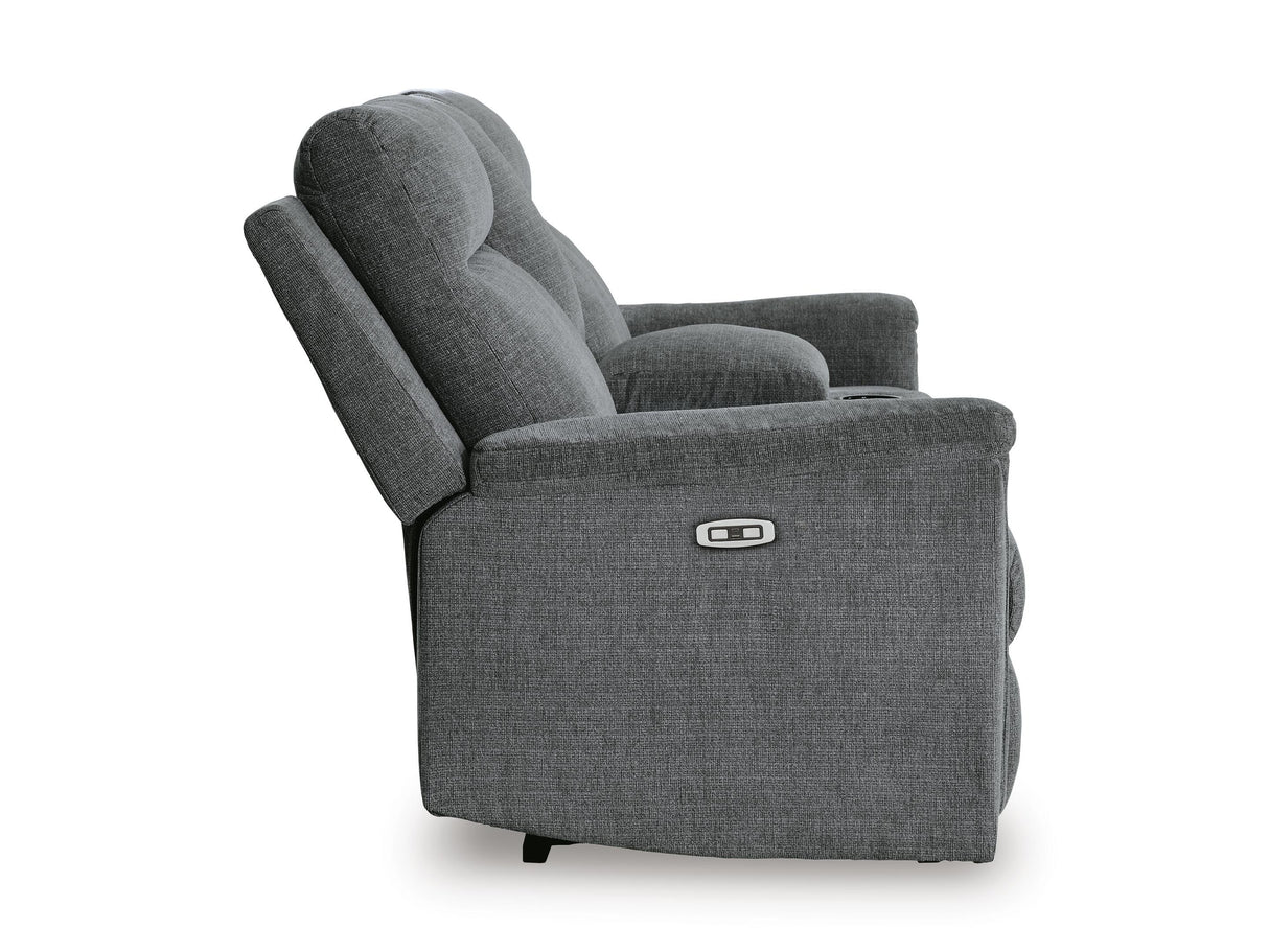 Barnsana Power Reclining Loveseat with Console - 3320296