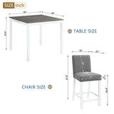 5 Piece Counter Height Table Set With 4 Chairs
