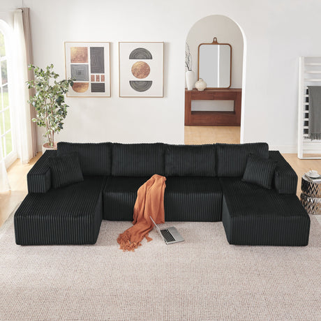 U - Shaped Modular Sectional Sofa For Living Room