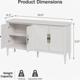 Vintage Buffet Cabinet With Adjustable Shelves