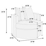 Swivel Upholstered Accent Chair For Living Room