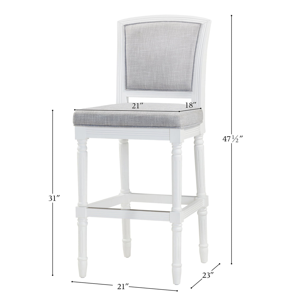 Stool With Upholstered Seat And Back