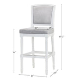 Stool With Upholstered Seat And Back