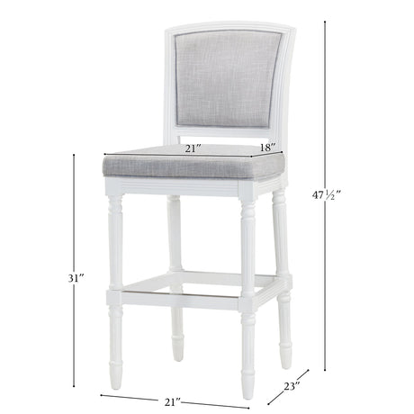 Stool With Upholstered Seat And Back