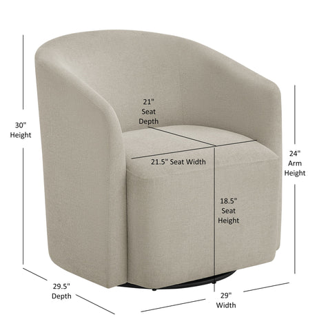 Ardena - Modern Swivel Barrel Chair