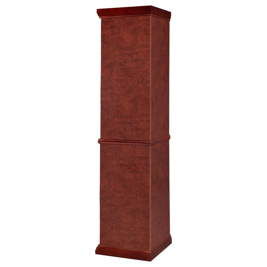 Appledale 6-shelf Corner Curio Display Cabinet Medium Brown - 3393