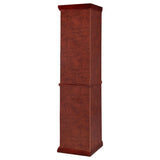Appledale 6-shelf Corner Curio Display Cabinet Medium Brown - 3393