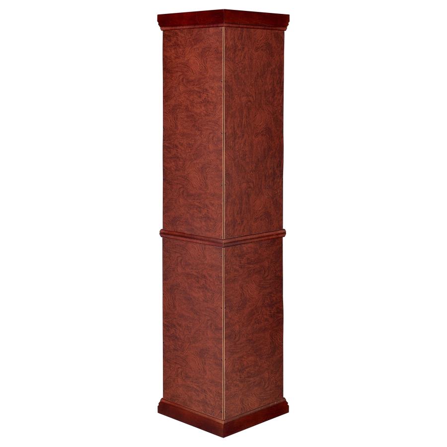 Appledale 6-shelf Corner Curio Display Cabinet Medium Brown - 3393