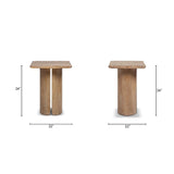 Sonoma - Square Pedestal Side Table - Antique Brown