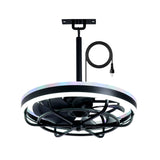 Ceiling Fan Light LED Light Source And Remote Control, 3000 - 6500K Dimmable LED Fan Light, 6 Speeds, For Living Room - Matte Black