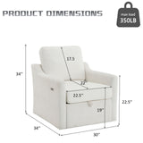 Swivel Arm Chair With Soft, Comfy Accent Chair For Living Room